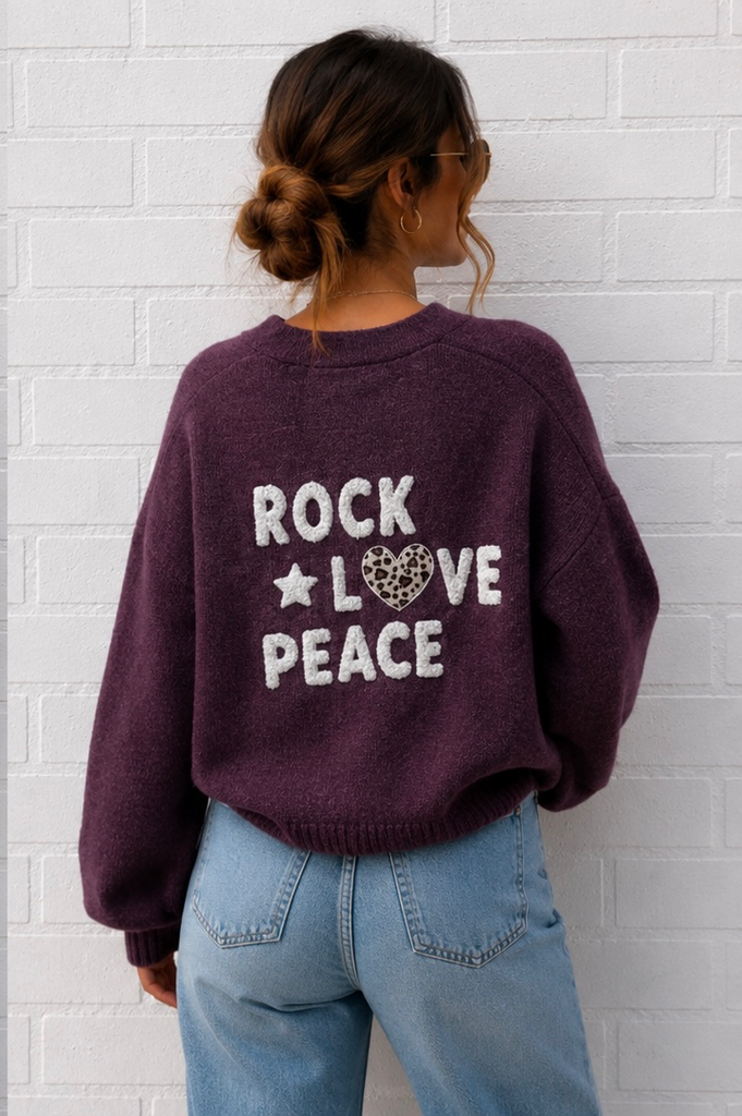 Gilet Rock - bordeaux