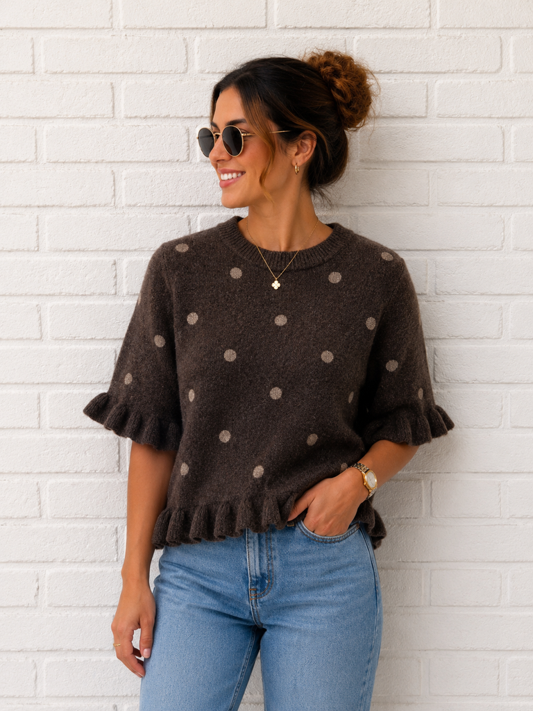 Pull Valentine - chocolat