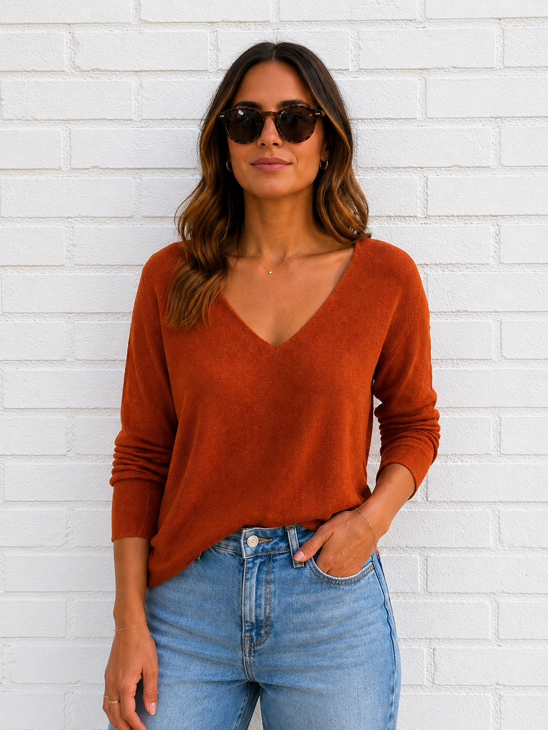 Pull Aude - brique