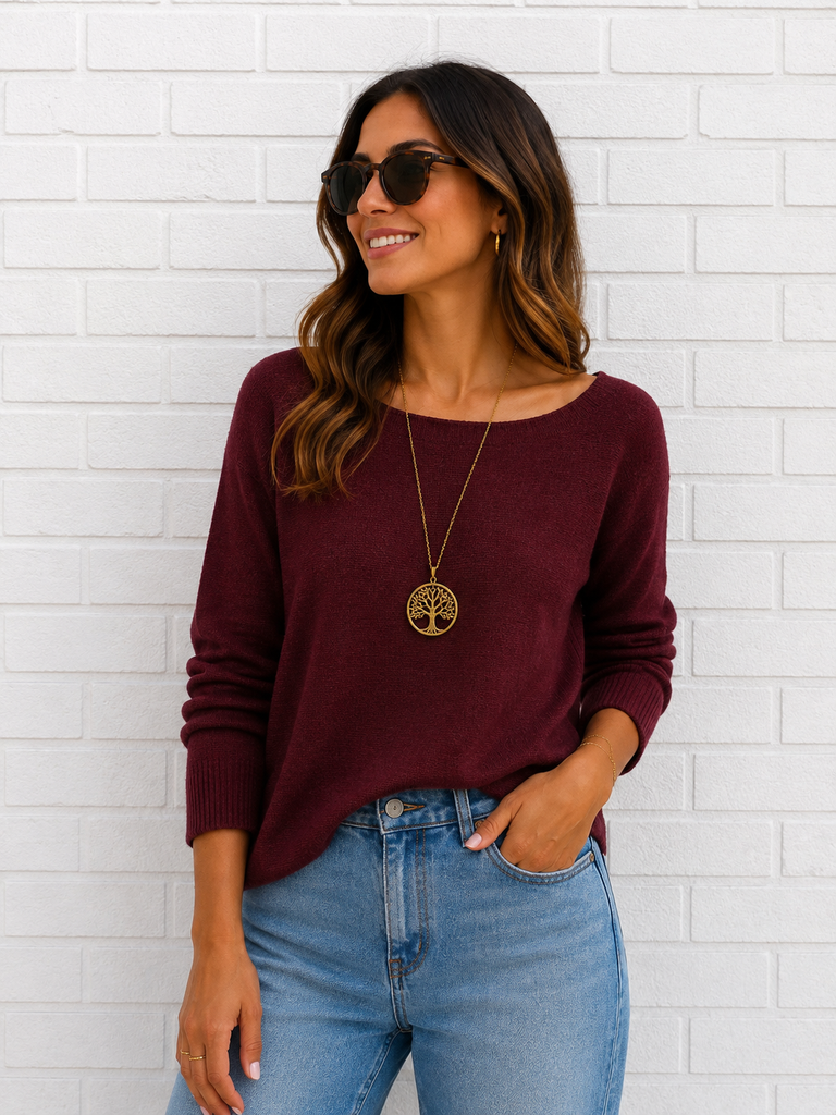 Pull Nina - bordeaux