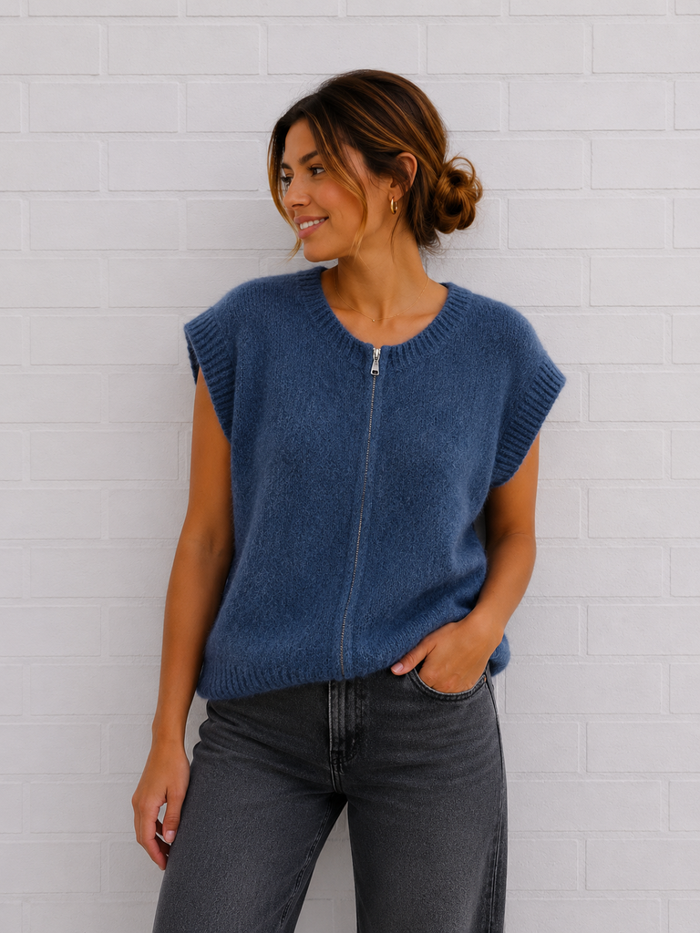 Gilet Alex - bleu jean