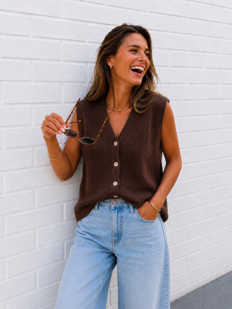 Gilet Loane - chocolat
