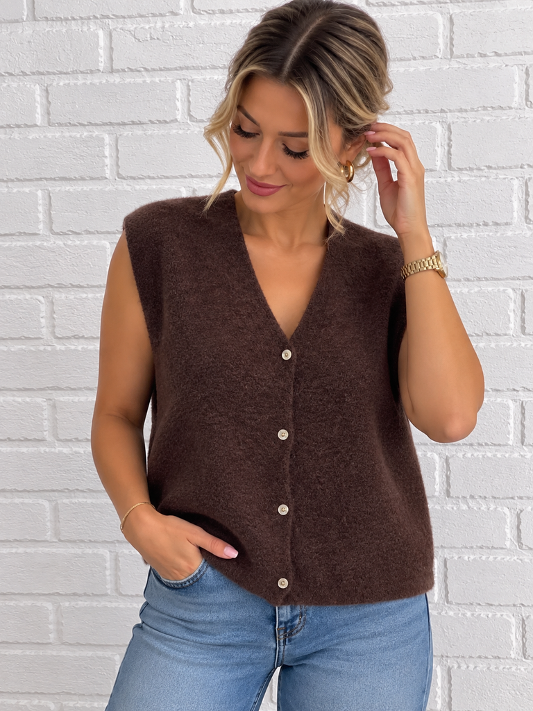 Gilet Maxime - chocolat