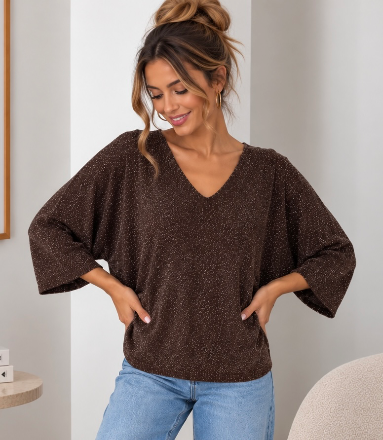 Blouse Lorena - chocolat