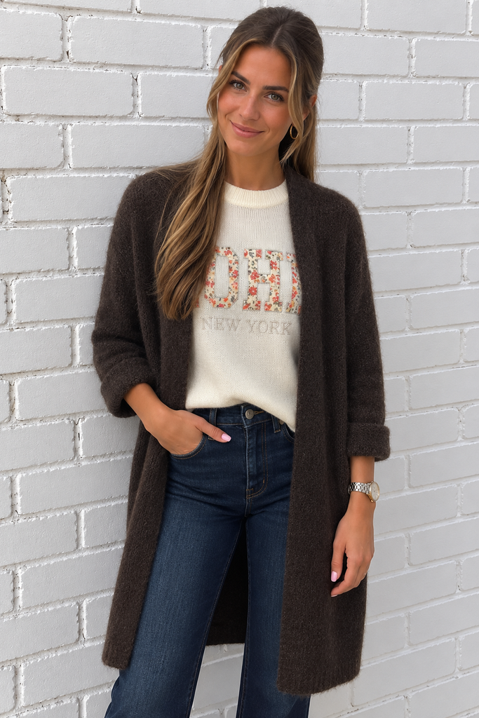 Gilet Odile - chocolat