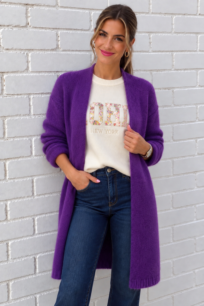 Gilet Odile - mauve
