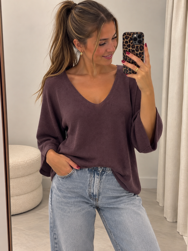 Blouse Shanna - aubergine