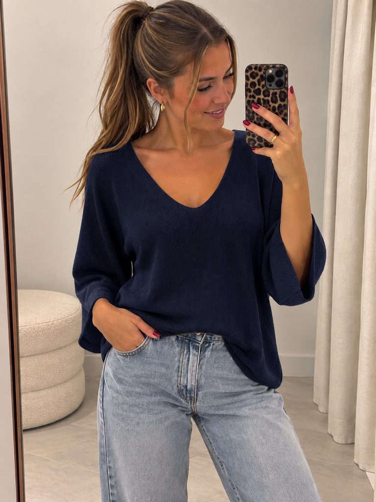 Blouse Shanna - bleue marine
