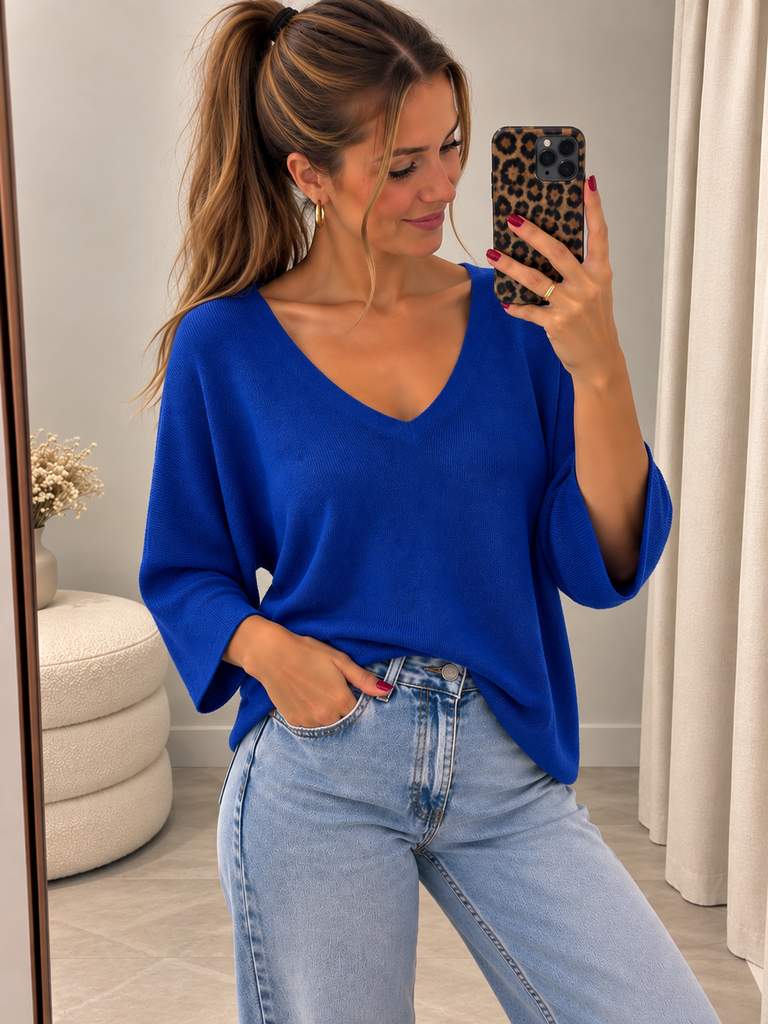 Blouse Shanna - bleue roi