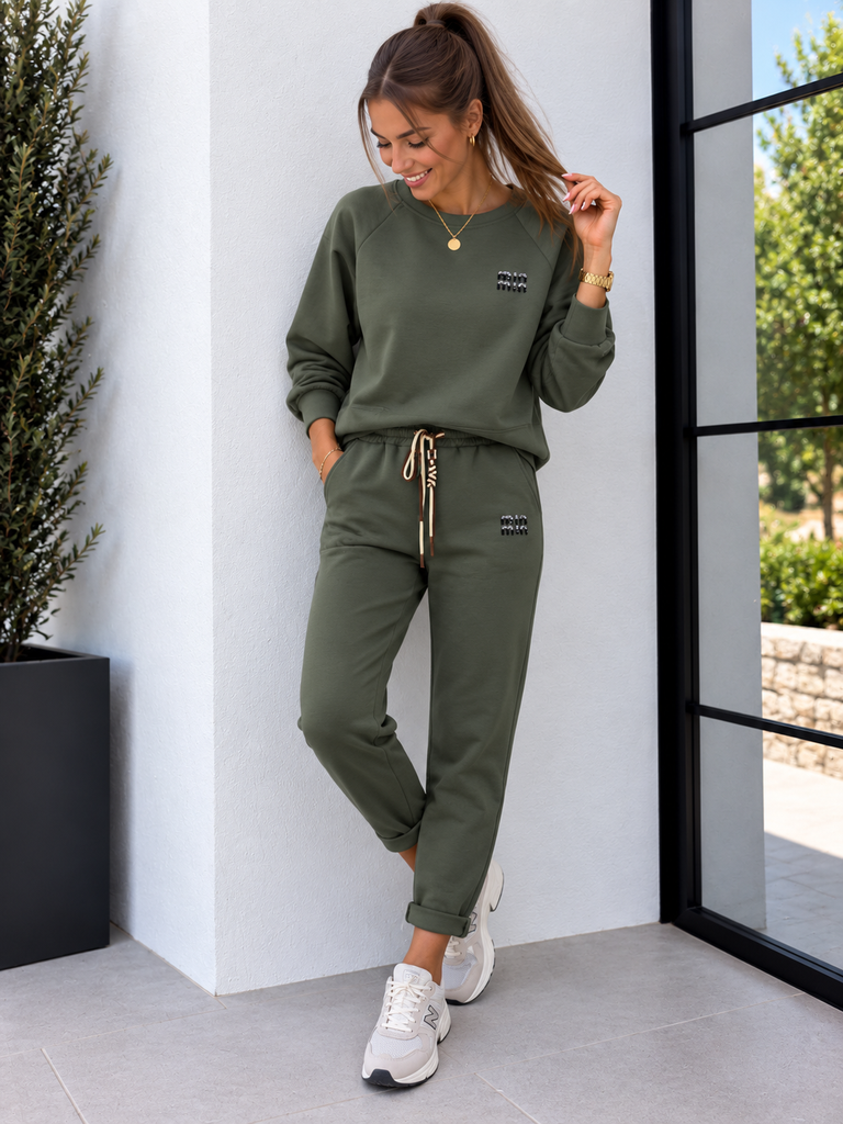 Ensemble jogging - kaki