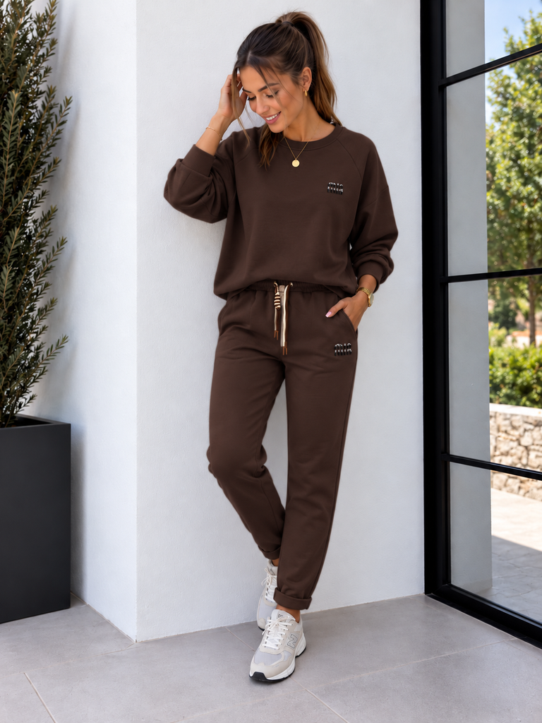 Ensemble jogging - chocolat