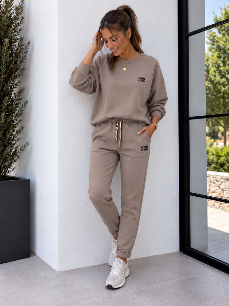 Ensemble jogging - taupe