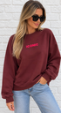 Sweat Iconic - bordeaux
