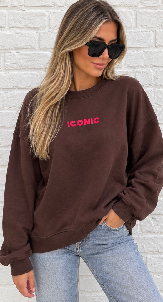 Sweat Iconic - chocolat