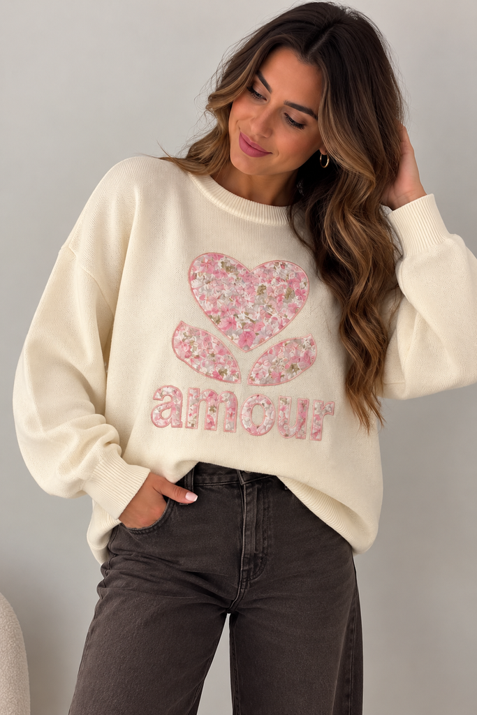 Pull Amour - rose