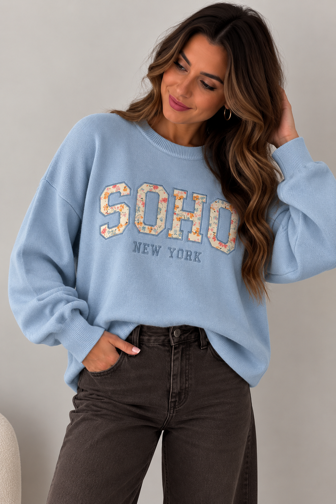 Pull Soho - bleu