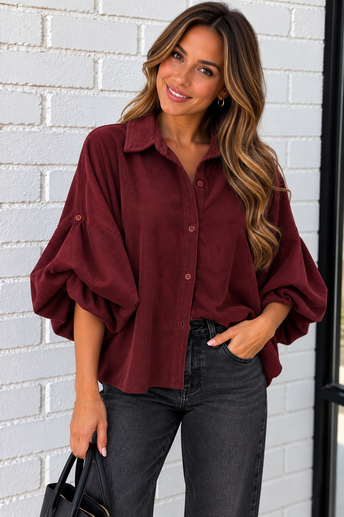 Chemise Hannah - bordeaux
