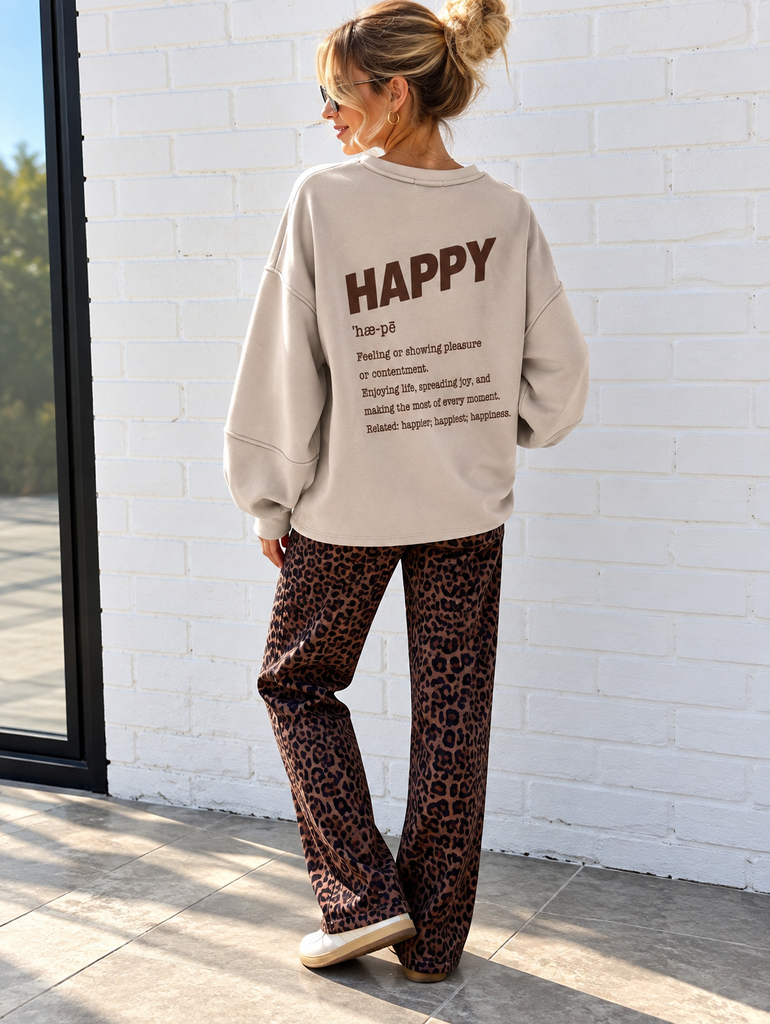 Sweat Happy - beige