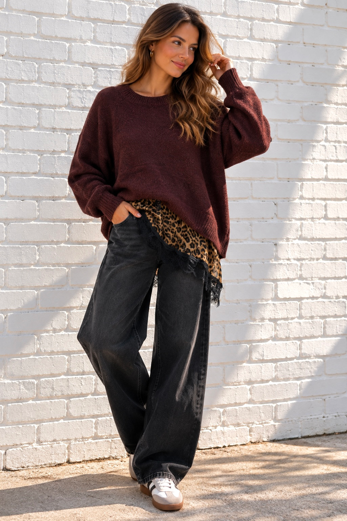 Pull Catalina - bordeaux