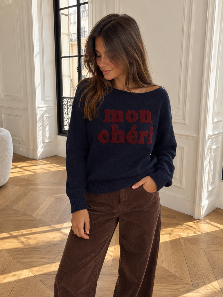 Pull Mon chéri - bleu marine