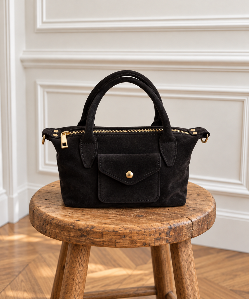 Sac Alba en daim - noir