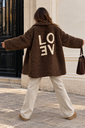Veste LOVE - chocolat