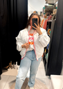 Veste matelassée sans manches blanche