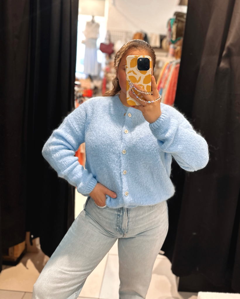 Gilet en laine bleu