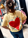 T-shirt Love jaune