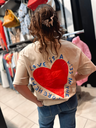 T-shirt Love beige