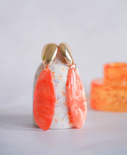 Boucles d’oreilles orange