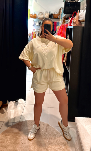Short N.Y.C jaune et blanc