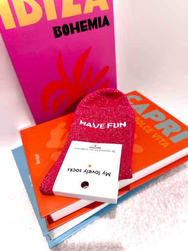 Chaussettes have fun fushia