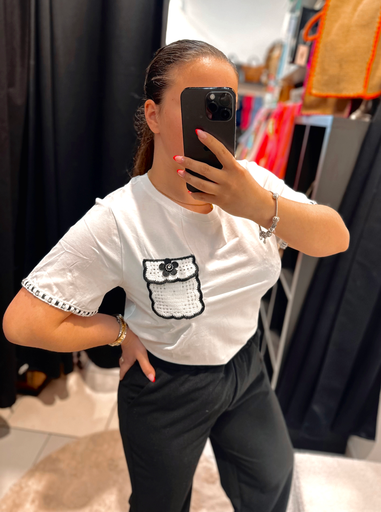 T-shirt blanc et noir 
