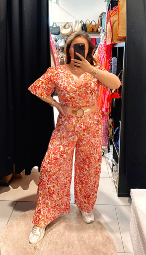 Combi-pantalon rosé
