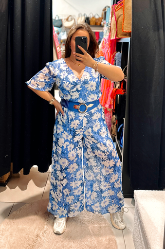 Combi-pantalon bleu électrique 