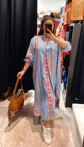 Robe bohème bleue jean