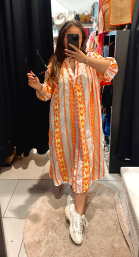 Robe bohème fluo