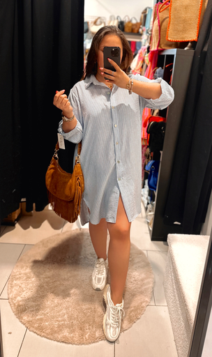 Robe chemise bleue marine 