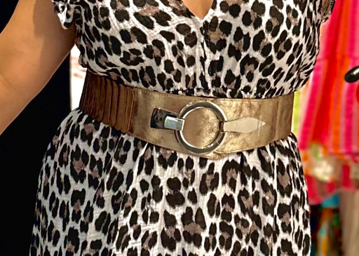 Ceinture élastiquée bronze