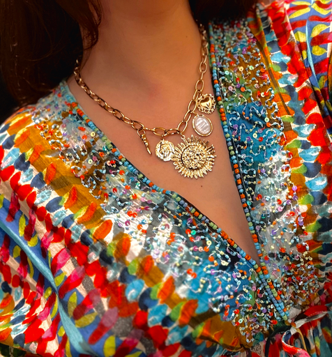 Collier soleil blanc 