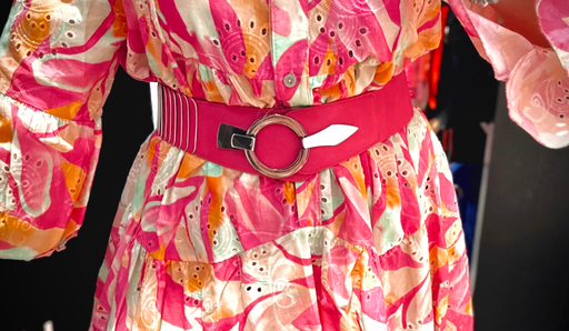 Ceinture élastiquée fushia