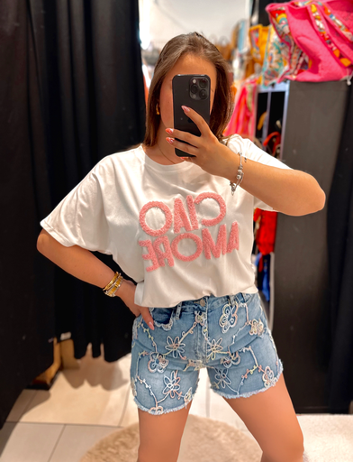 T-shirt Ciao Amore rose