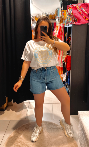 T-shirt vintage bleu