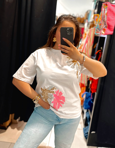 T-shirt uni palmier