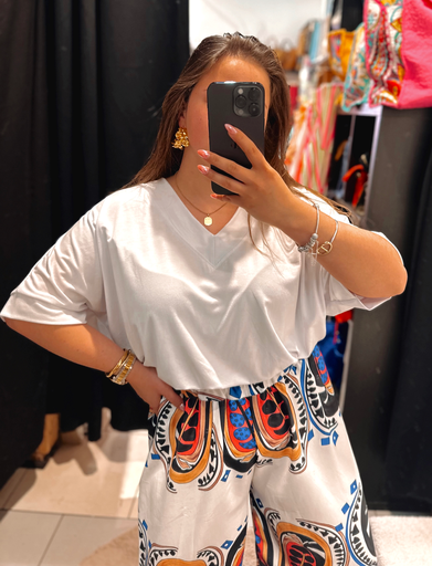 T-shirt uni blanc