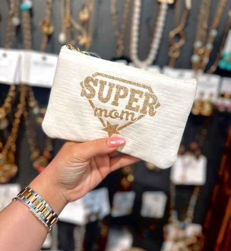 Pochette super mom blanche 