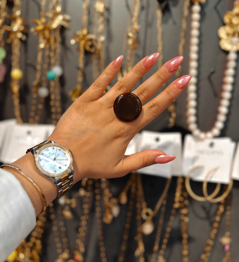 Bague choco ronde 