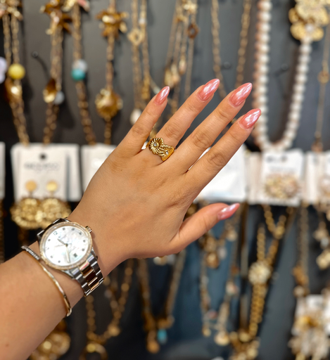 Bague bohème dorée 