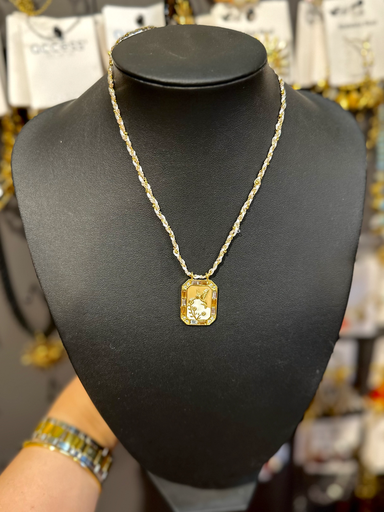 Collier cordon blanc 